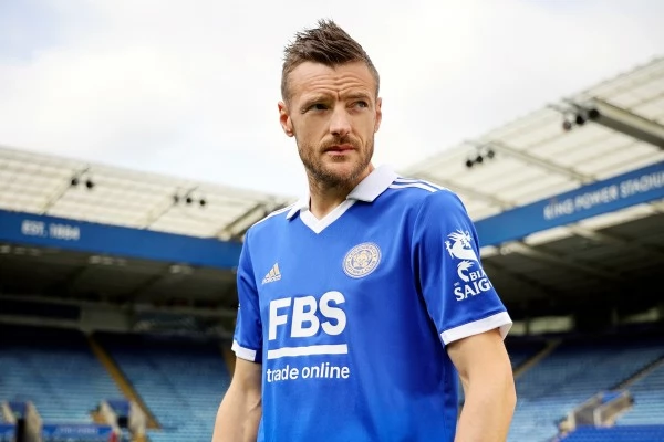 Maillot de Foot Leicester City Vardy 9 Tenue Domicile 2022/23